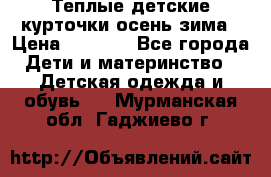 Теплые детские курточки осень-зима › Цена ­ 1 000 - Все города Дети и материнство » Детская одежда и обувь   . Мурманская обл.,Гаджиево г.